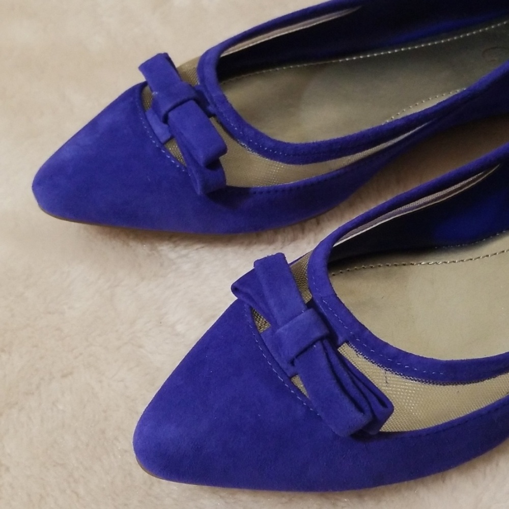 Last 1️⃣NIB<BCBG Paris> 👠 Zarine Blue Suede Flats - Picture 5 of 8